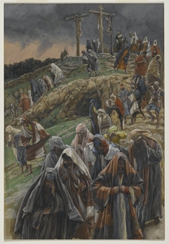 The Crowd Left Calvary While Beating Their Breasts by James Tissot