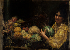 The fruit seller by Antonio Mancini