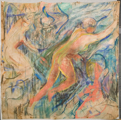 The Human Mountain: Left Upper Part by Edvard Munch