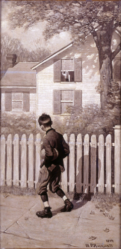 The Magic Foot-ball, 'Tommy appeared at an upstairs window.' (Boy with Mumps)