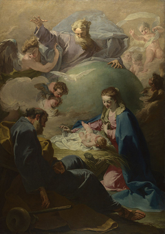 The Nativity with God the Father and the Holy Ghost by Giambattista Pittoni