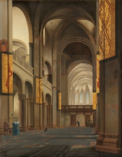 The Nave and Choir of the Mariakerk in Utrecht, seen from the West