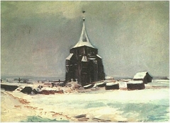 The Old Cemetery Tower at Nuenen in the Snow by Vincent van Gogh