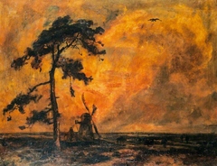The Old Mill: Sunset by Cecil Gordon Lawson