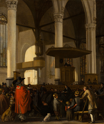 The Oude Kerk in Amsterdam during a Service