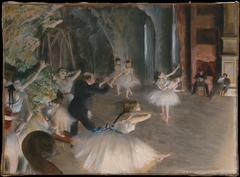 The Rehearsal Onstage by Edgar Degas