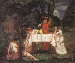 The Tea Party (In the Garden) by Béla Iványi-Grünwald
