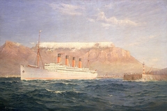 The Union Castle steamship Arundel Castle in Table Bay by Maurice Randall