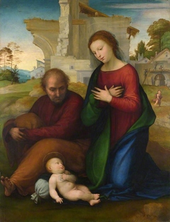 The Virgin adoring the Child with Saint Joseph