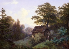 The Watermill by Ernst Ferdinand Oehme