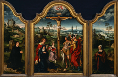 Triptych: The Crucifixion Flanked by the Kneeling Donor and His Wife