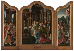 Triptych with the Life Story of Solomon by Master of the King Solomon Triptych