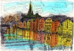 Trondheim Kanalen og Bryggene / Trondheim Canal and The Docks by Ole Morten Berg