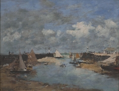 Trouville Harbor by Eugène Louis Boudin