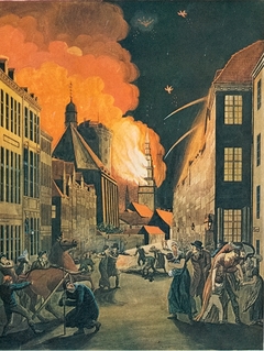 The Terrible Bombardment of Copenhagen by Christoffer Wilhelm Eckersberg