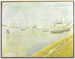 The canal of Gravelines, in the direction of the sea