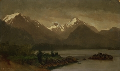 Untitled (Mountains and Lake) by Albert Bierstadt