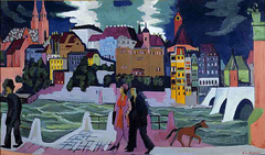 View of Basel and the Rhine by Ernst Ludwig Kirchner