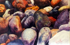 watercolor  "pebbles"