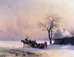 Winter Scene in Little Russia by Ivan Ayvazovsky