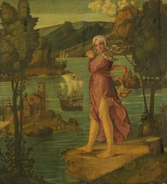 Woman Standing at Water's Edge by Unknown Artist