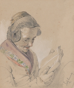 Woman with a Book by Friedrich Carl von Scheidlin