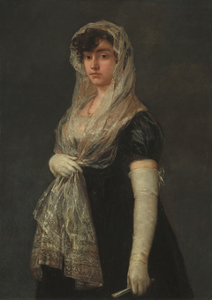 Young Lady Wearing a Mantilla and Basquina by Francisco de Goya