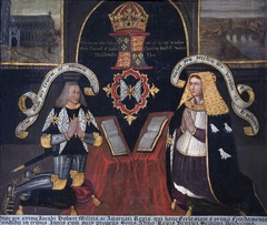 A Copy of the East Window in Loddon Church with the Kneeling Figures of Sir James Hobart, PC, MP, JP (1436-1507), and his Third Wife, Margaret Naunton, Lady Hobart (d.1494), the Widow of John Dorward