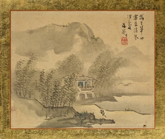 A House in a Bamboo Grove at the Shore by Tani Bunchō