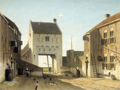 A Town Gate in Leerdam by Jan Weissenbruch