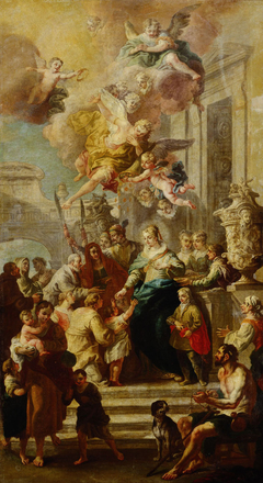 Alms donation from St. Elizabeth of Portugal by Daniel Gran