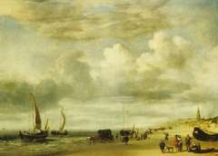 Beach at Scheveningen by Willem van de Velde the Younger