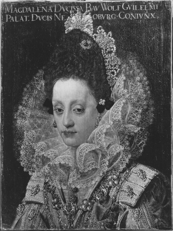 Bildnis der Herzogin Magdalena von Bayern, Gemahlin Herzog Wolfgang Wilhelms von Pfalz-Neuburg, im Hochzeitsstaat (1597-1628) (Kopie nach)