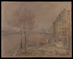 Boulevard Berthier, le soir by Gaston Guignard