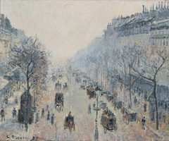 Boulevard Montmartre: Morning, Sunlight and Mist by Camille Pissarro