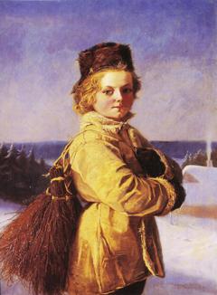 Boy with Besoms by Alexandra Frosterus-Såltin
