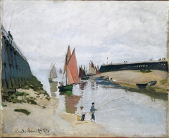 Breakwater at Trouville, Low Tide by Claude Monet