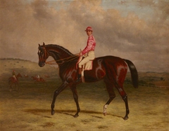 'Broomilaw' with Jockey up on Epsom Downs by Harry Hall