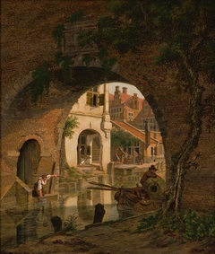 Canal in Utrecht by Jan Hendrik Verheijen