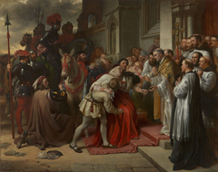 Cardinal Wolsey at the Gate of Leicester Abbey by Charles West Cope