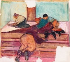 Charwomen on the Stairs by Edvard Munch
