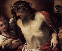 Christ wearing the Crown of Thorns, supported by Angels