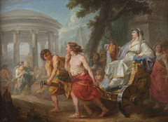 Cleobis and Biton with Cydippe in the Front of Hera Temple by Jean Bardin