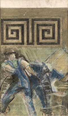 Country Fair and Trading, Court House Square (mural study, Harrisonburg, Virginia Post Office) by William H Calfee
