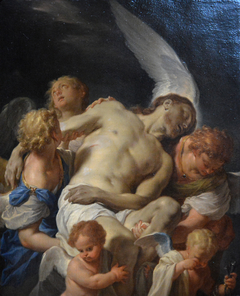 Dead Christ Supported by Angels