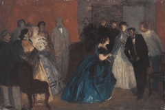 Der Empfang der blauen Dame by Wilhelm Lindenschmit the Younger