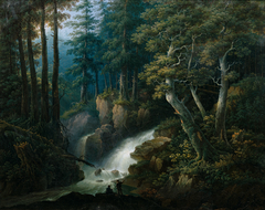 Der Wasserfall der Ilse auf dem Brocken im Harzgebirge by Hermann Joseph Neefe