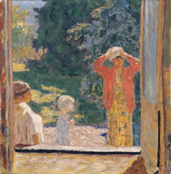 Devant la fenêtre au Grand-Lemps by Pierre Bonnard