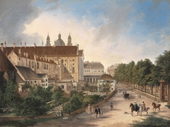 Die Nordseite der Königlichen Residenz im Jahr 1828 by Domenico Quaglio the Younger
