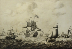 Dutch herring fleet by Adriaen van Salm